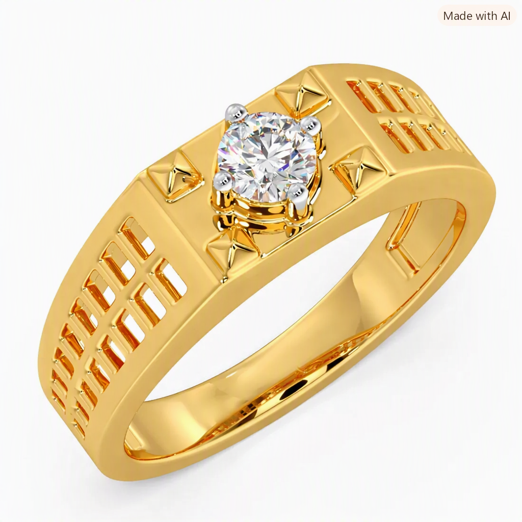 Royal Solitaire Diamond Ring for Men