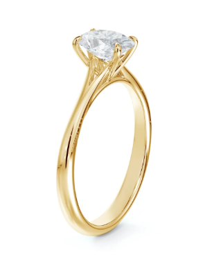 Elegant Oval Solitaire Ring