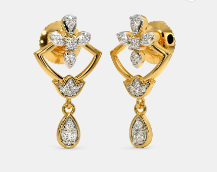 Lotus Blossom Drop Earrings